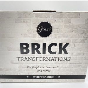 White wash "Brick Transformation" kit for fireplace or wall